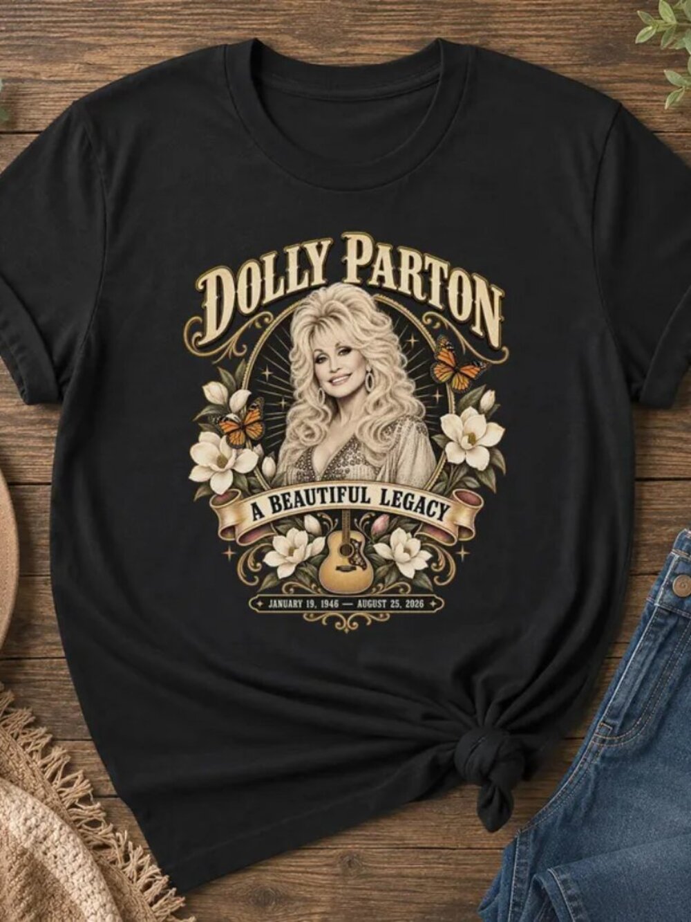 Dolly Parton Memorial T-Shirt, Beautiful Legacy  Country Music Tribute Tee